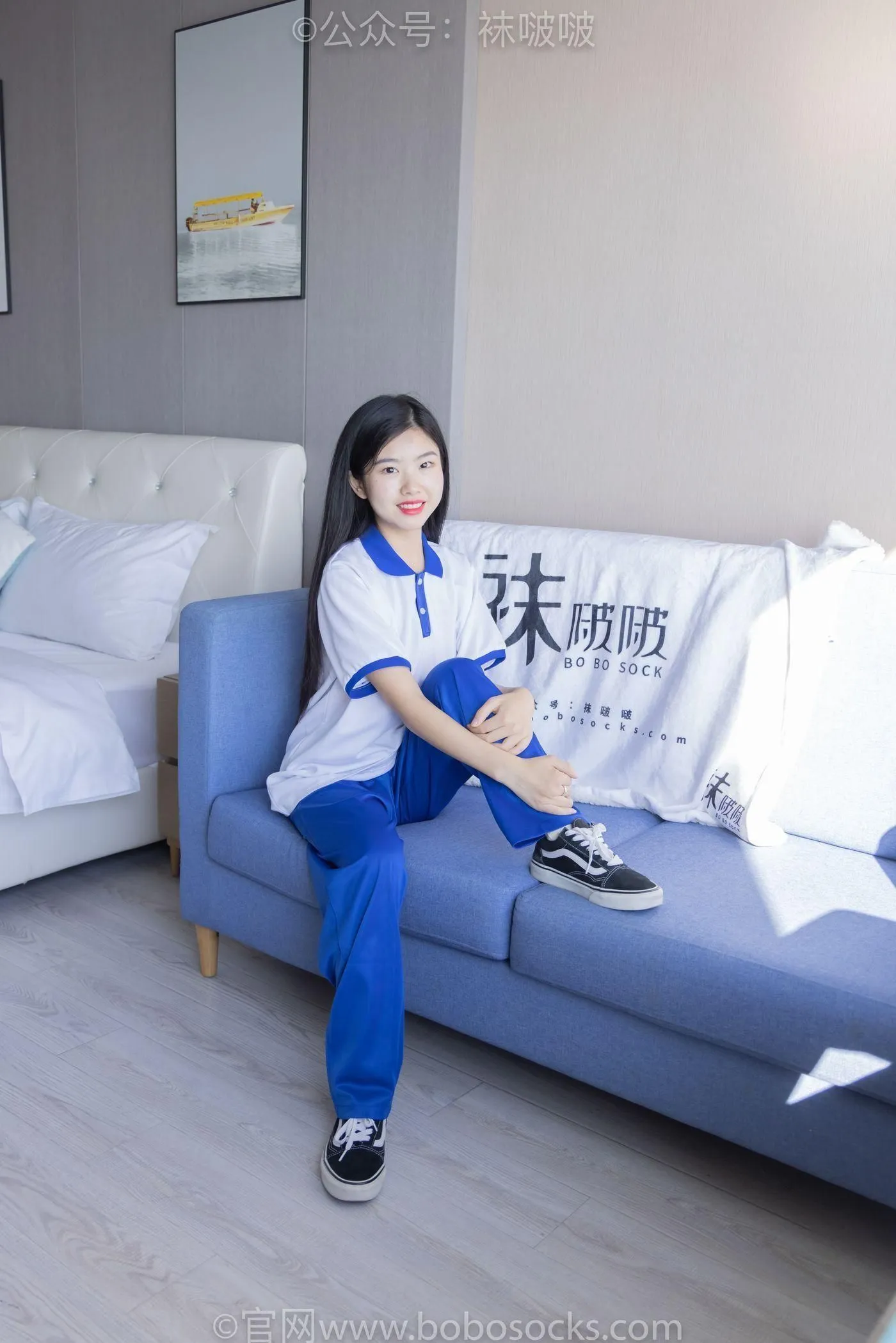 [BoBoSocks袜啵啵]NO.039 小奶熊-校服、vans帆布鞋、短白棉袜、裸足 [154P]插图